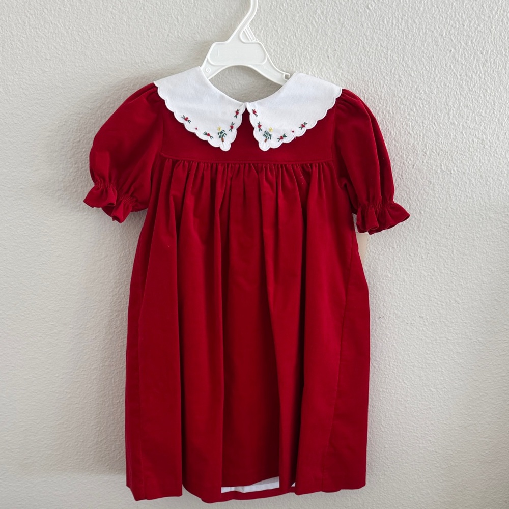 Angel Dear Red Dress with White Collar
